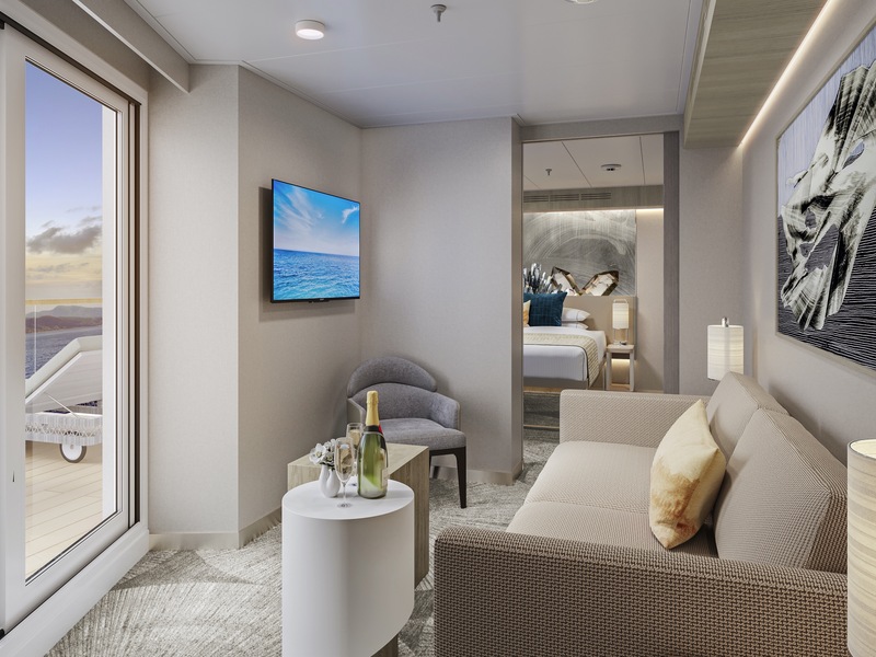 Forward-Facing Suite with Master Bedroom & Large Balcony